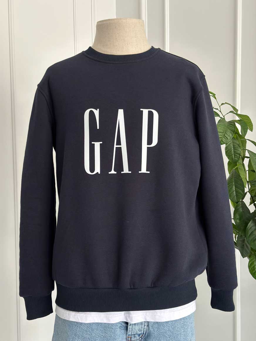 Gap Baskılı Lacivert Sweatshirt