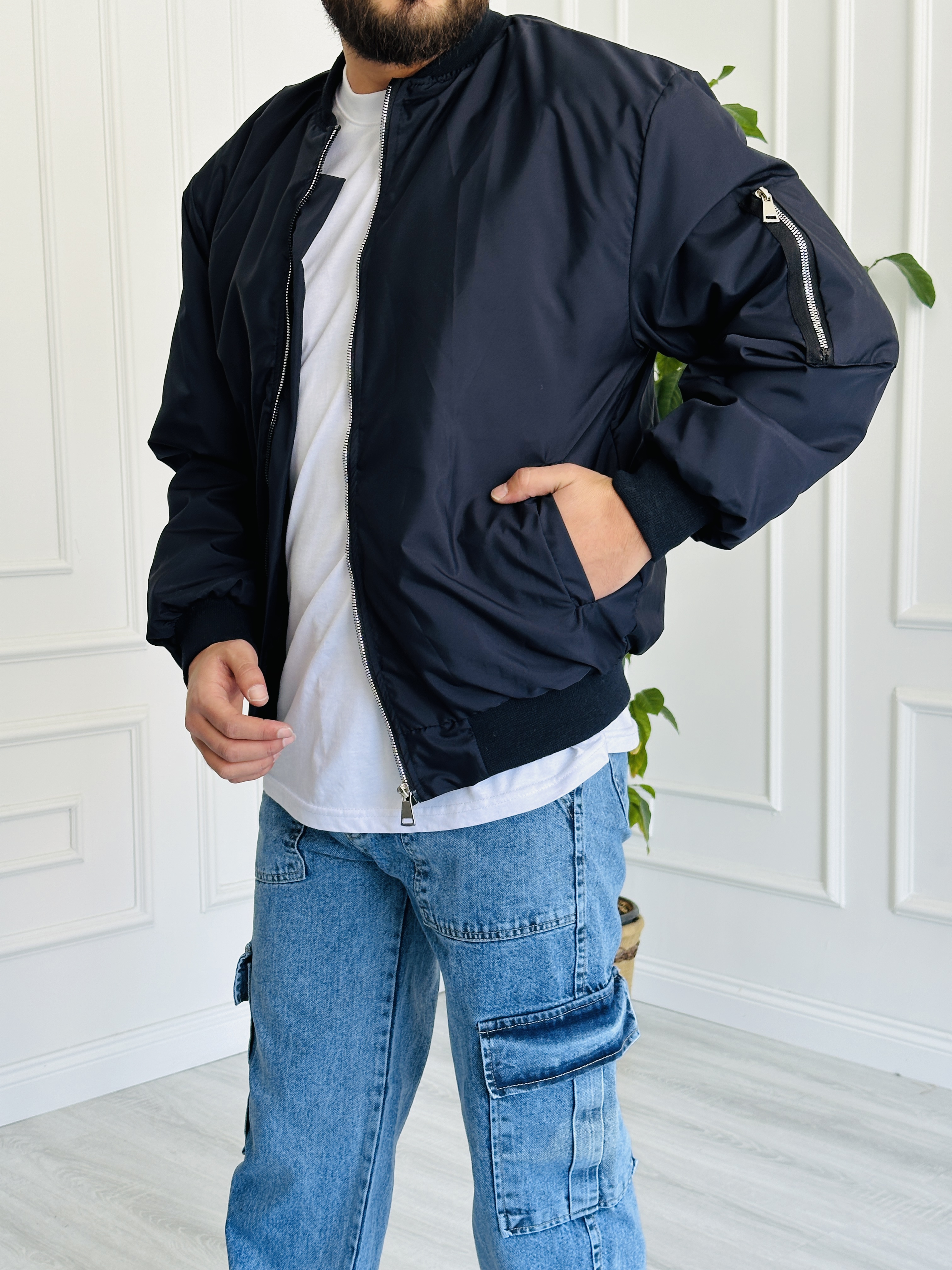Bomber Ceket Lacivert