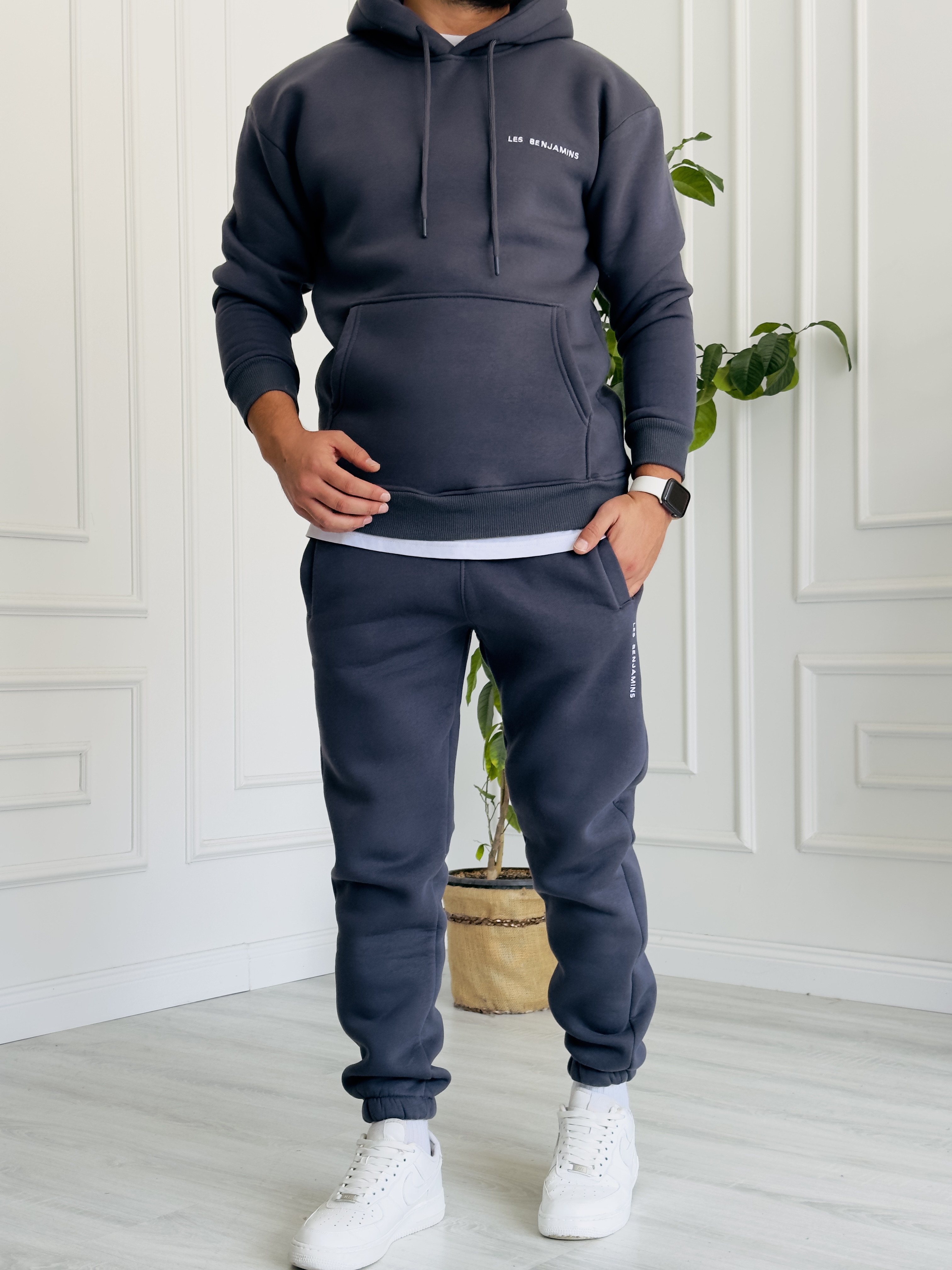 LB'23 Füme Kapüşonlu Sweat