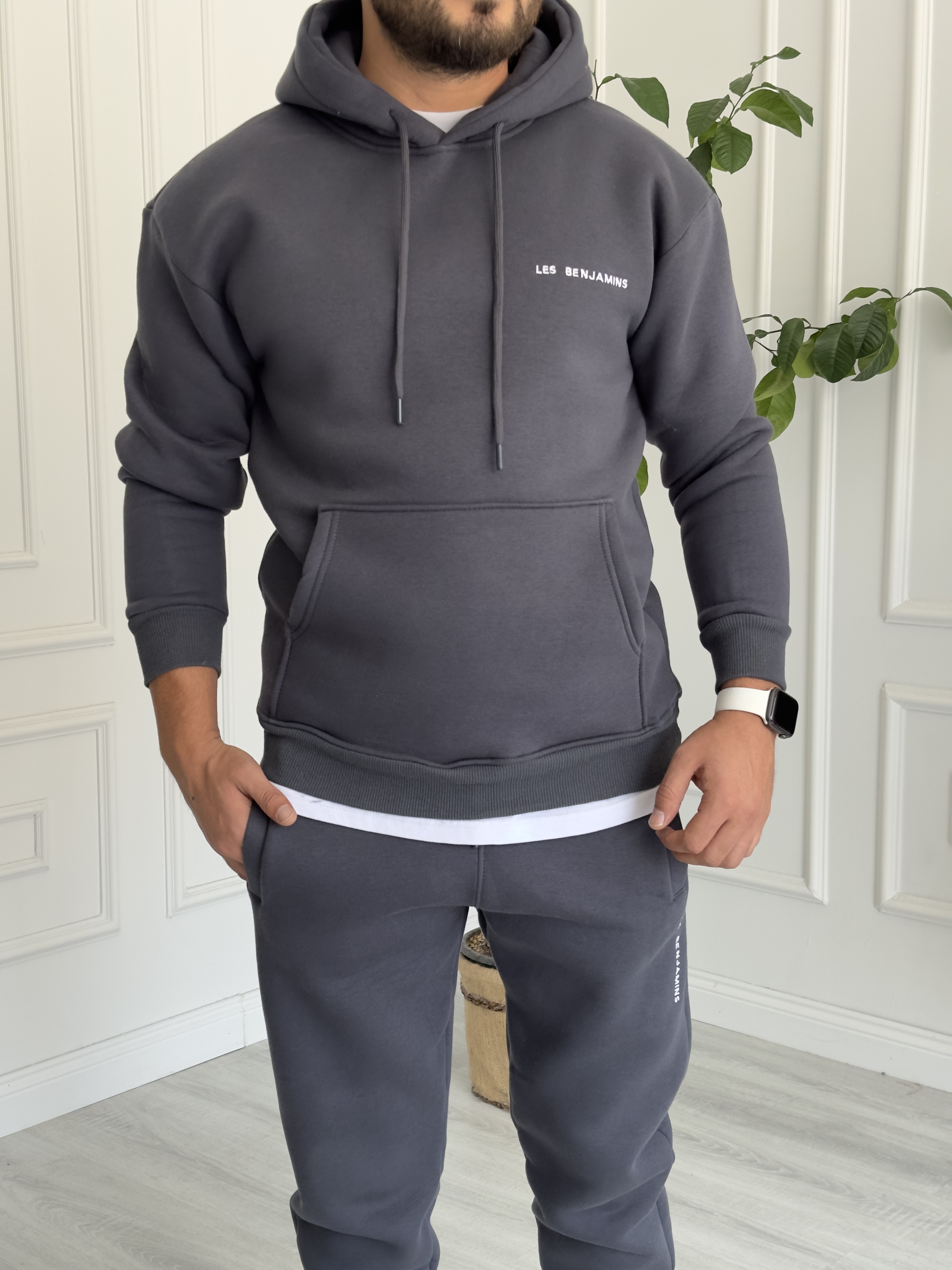 LB'23 Füme Kapüşonlu Sweat