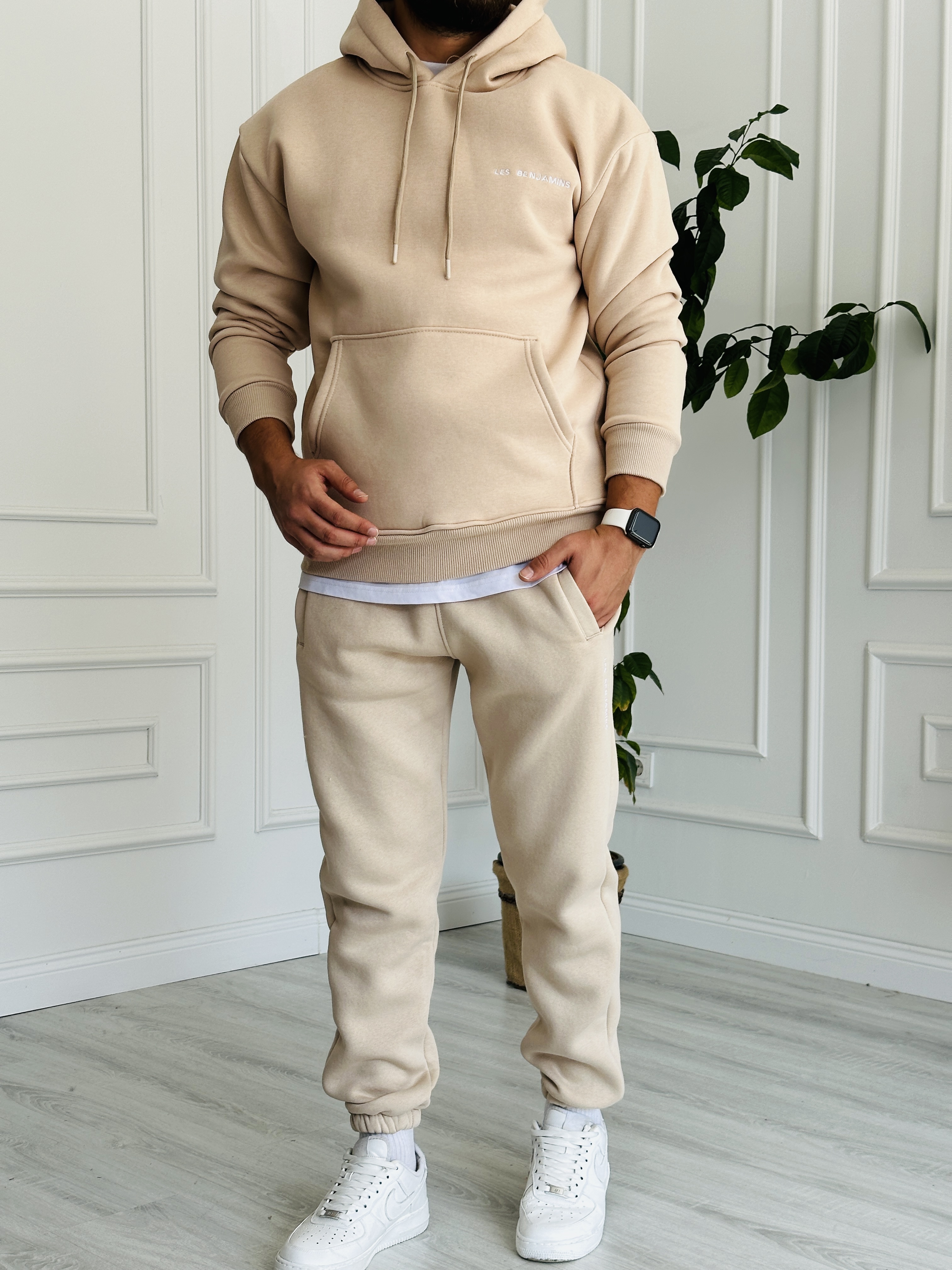LB'23 Bej Kapüşonlu Sweat
