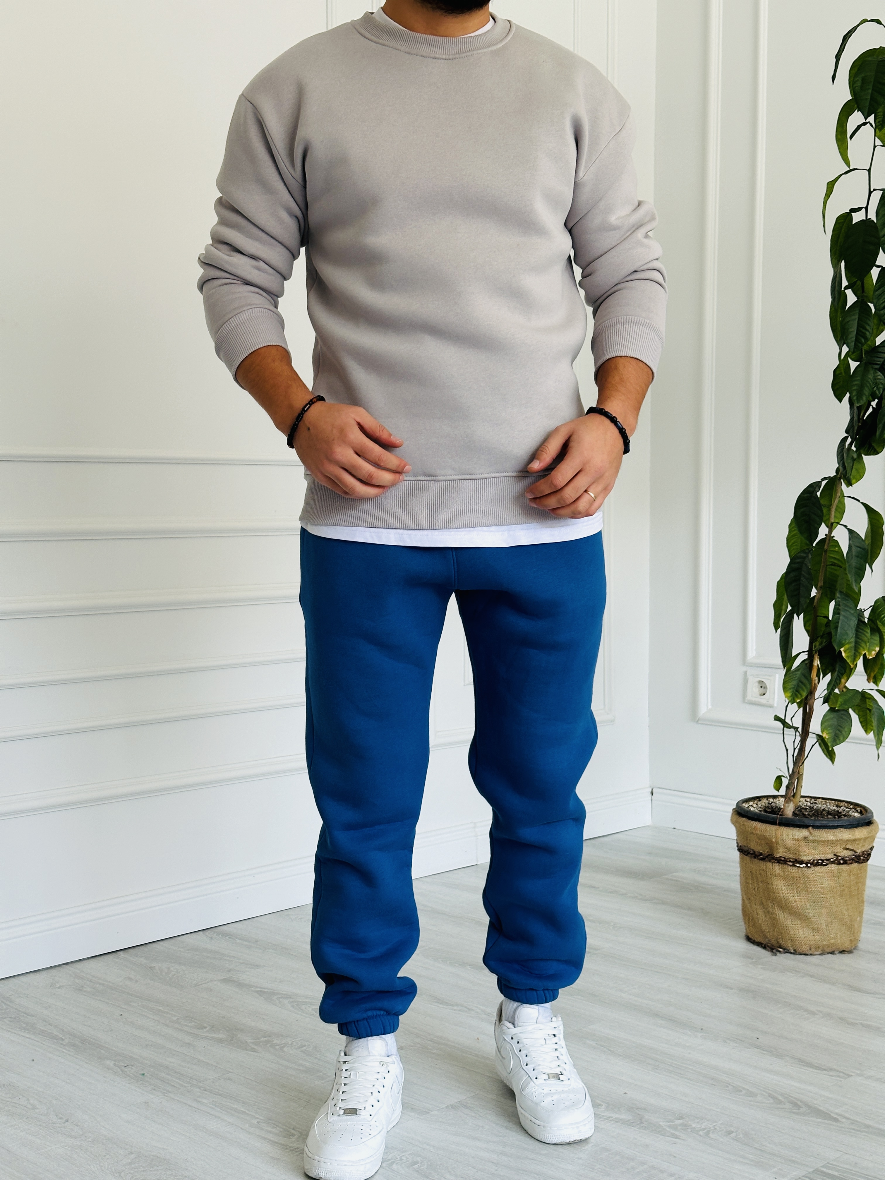 Saks Mavi Jogger Eşofman Altı
