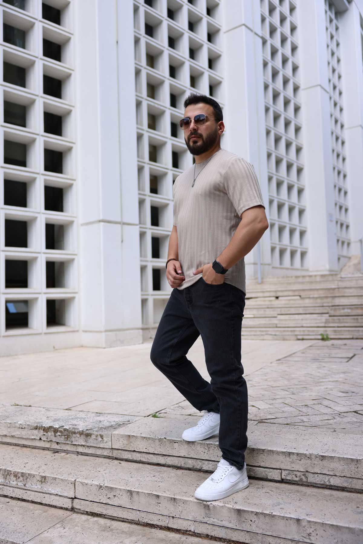 Antrasit Düz Kesim Kot Pantolon