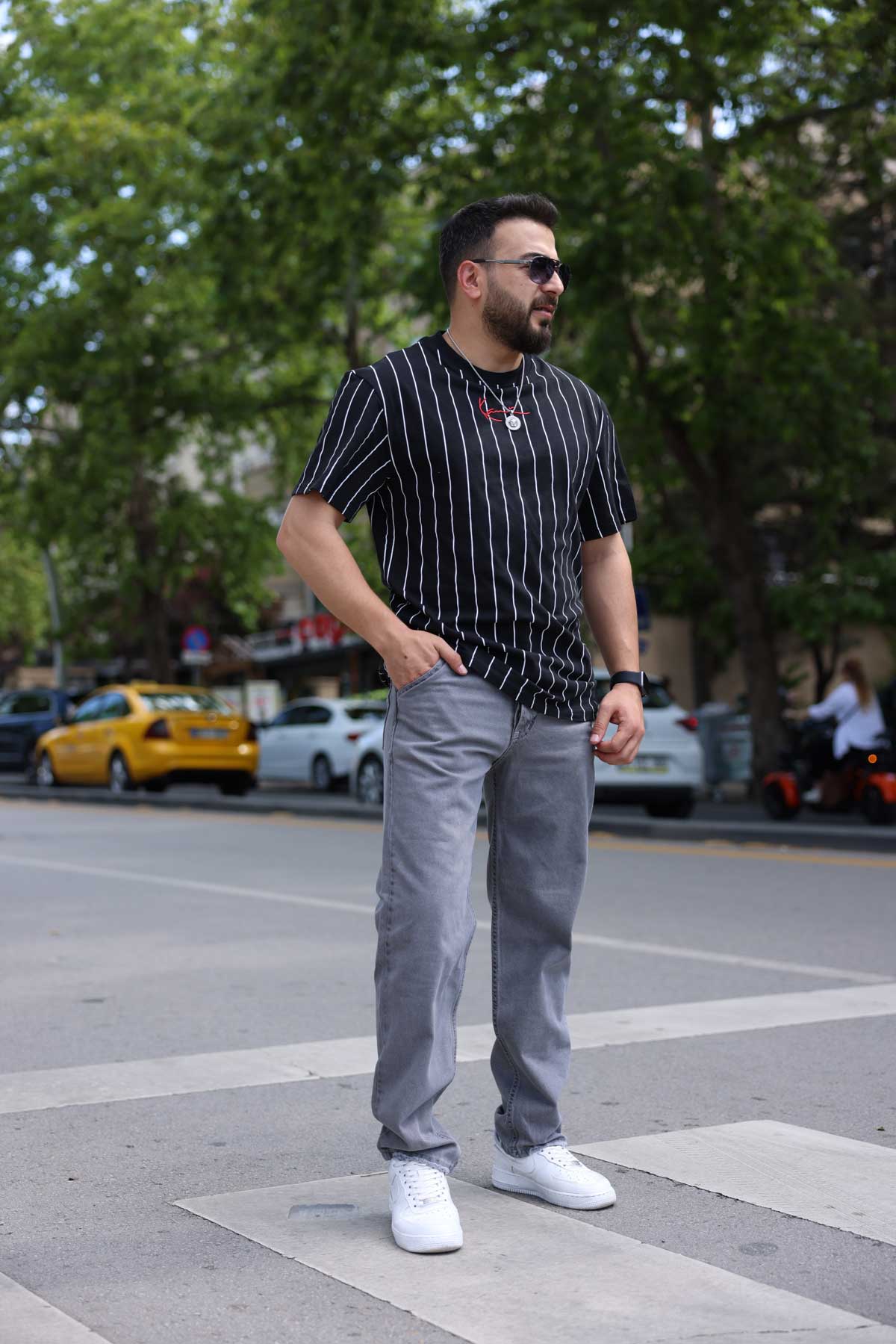 Baggy Kot Pantolon Gri