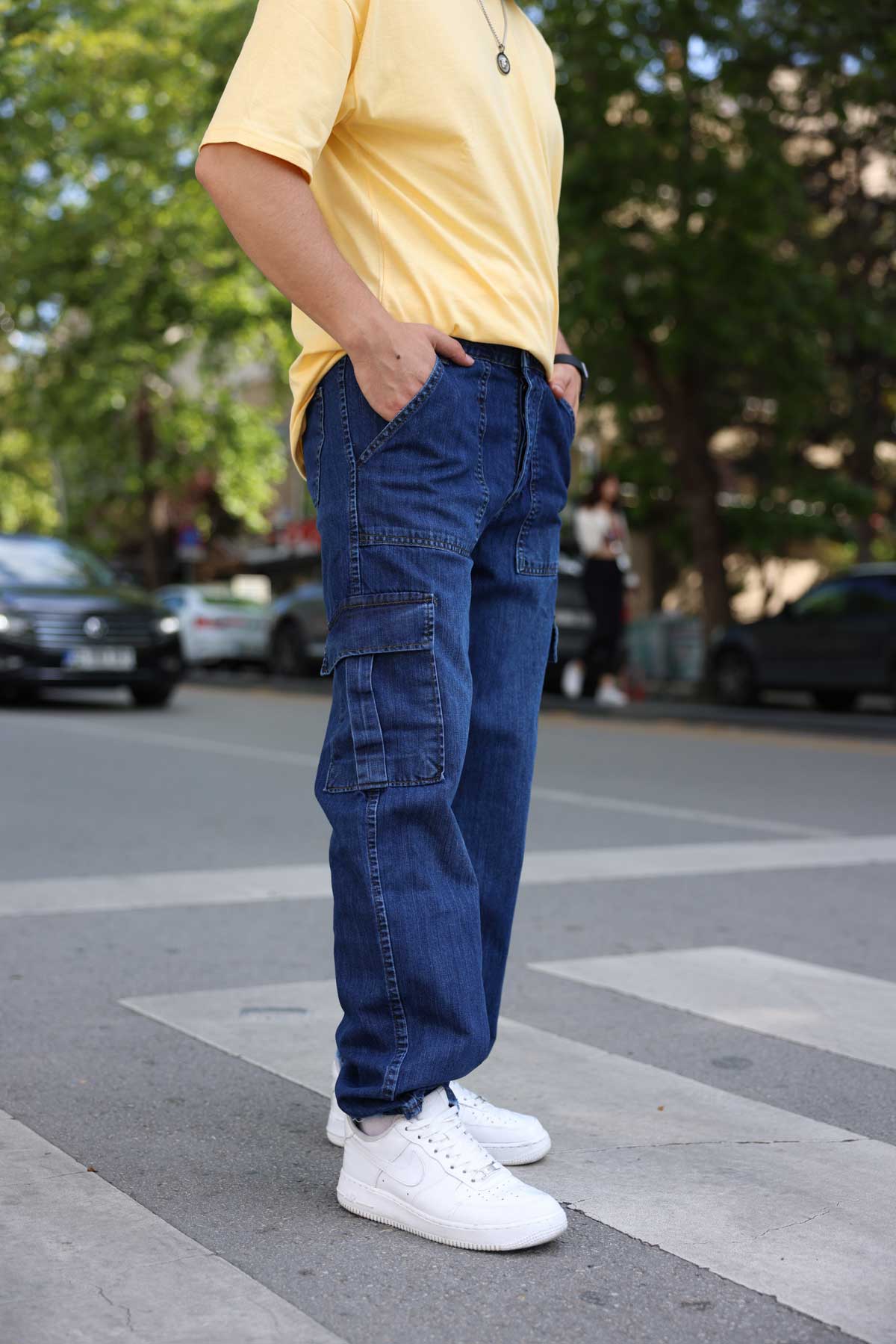 Lacivert Kargo Kot Pantolon