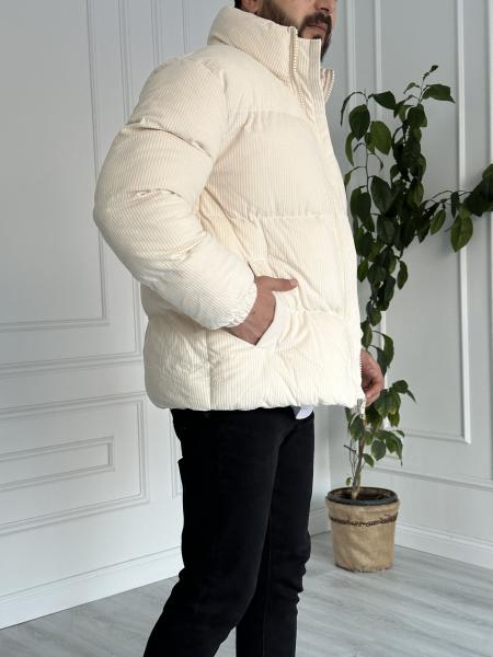 Fitilli Krem Kadife Mont