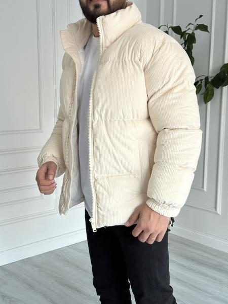 Fitilli Krem Kadife Mont