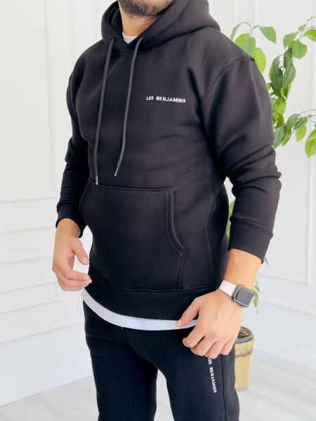 LB'23 Siyah Kapüşonlu Sweat