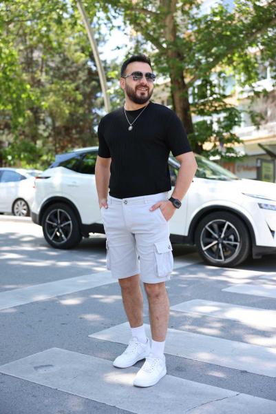 Gri Kargo Cepli Şort
