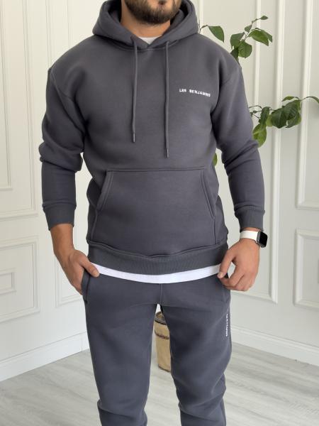 LB'23 Füme Kapüşonlu Sweat