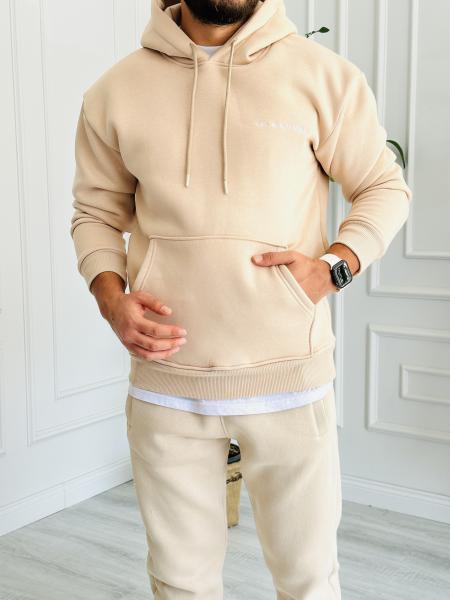 LB'23 Bej Kapüşonlu Sweat
